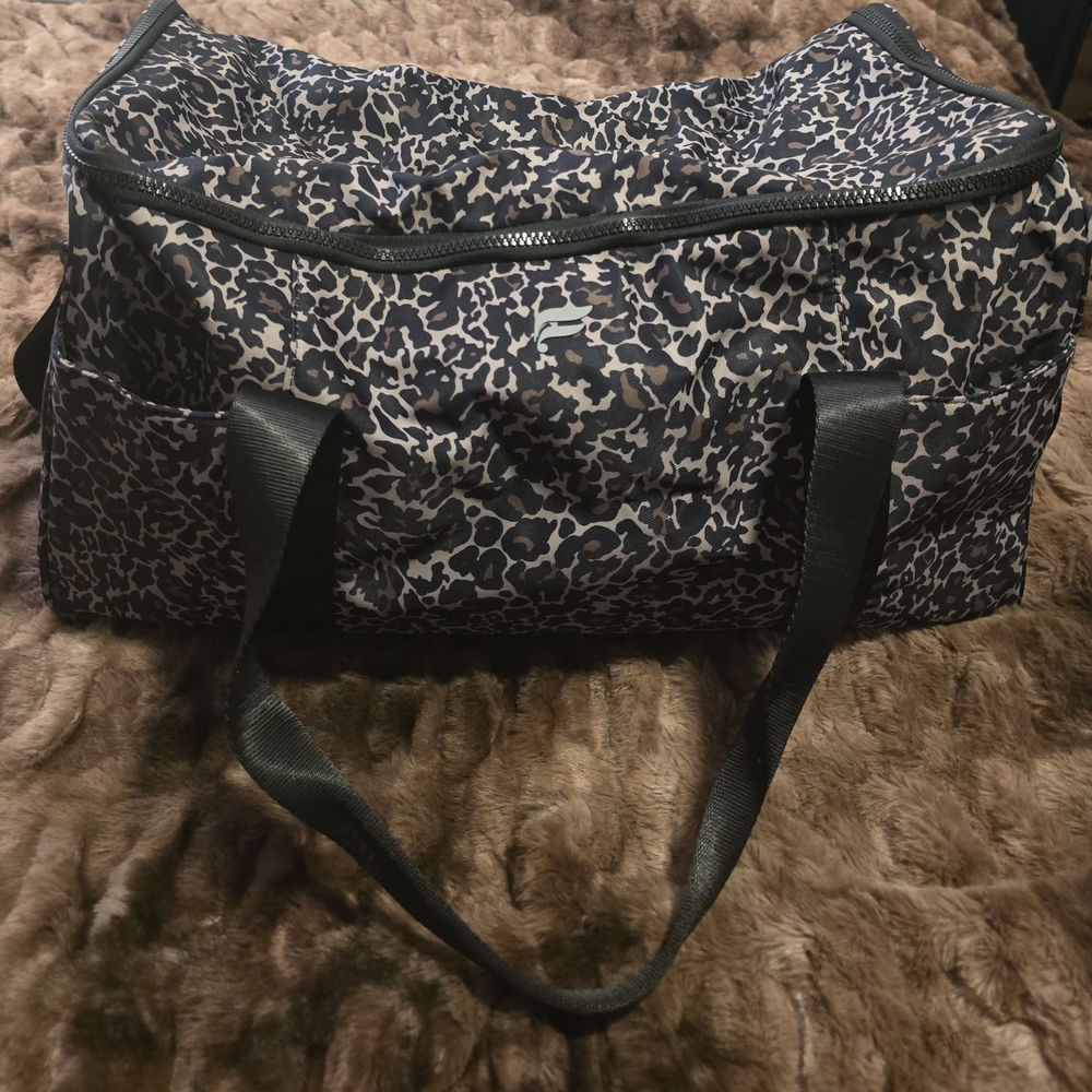 Fabletics Leopard Print Duffle Bag with Black Han… - image 2